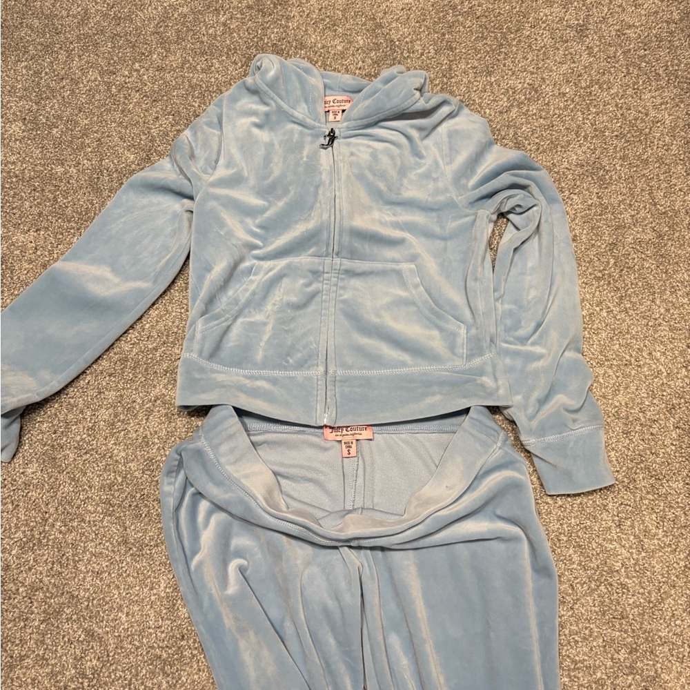 Juicy Couture Sky Blue Velour Set